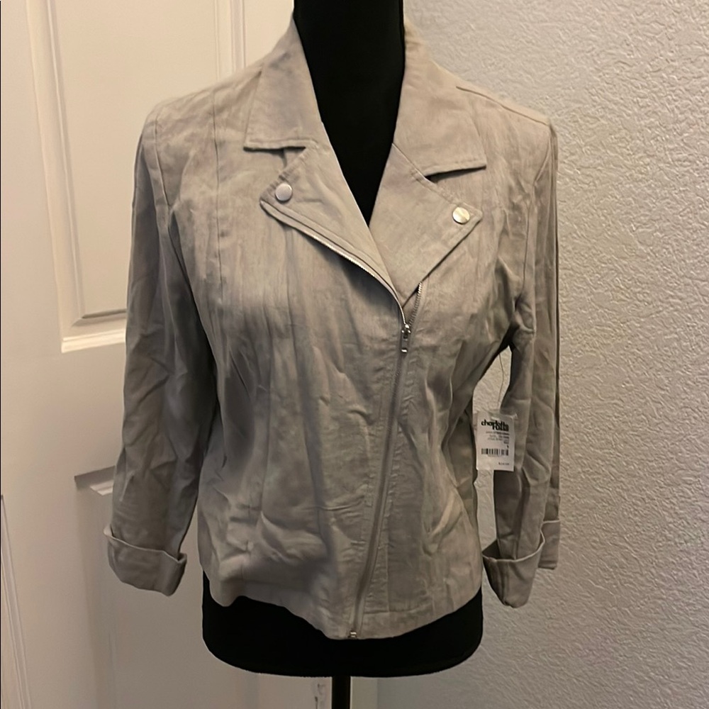 Charlotte Russe Gray Moto Jacket